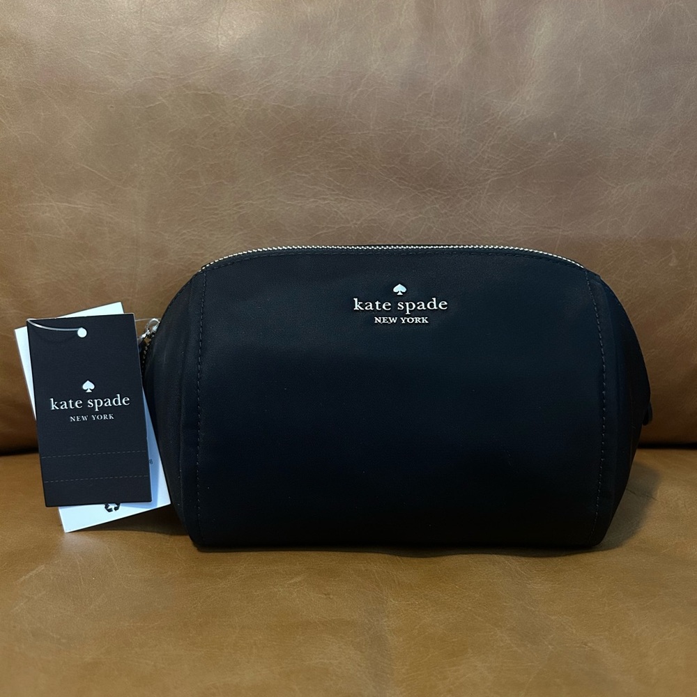 NWT Kate Spade Black Cosmetic Bag